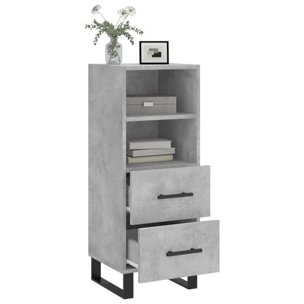 vidaXL skænk 34,5x34x90 cm konstrueret træ betongrå