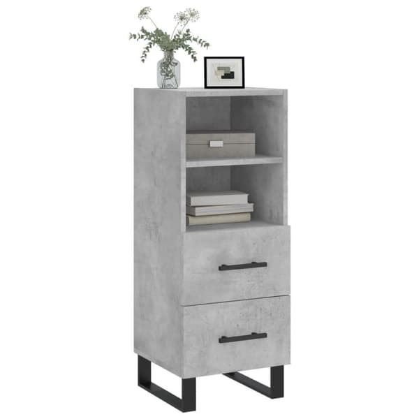 vidaXL skænk 34,5x34x90 cm konstrueret træ betongrå