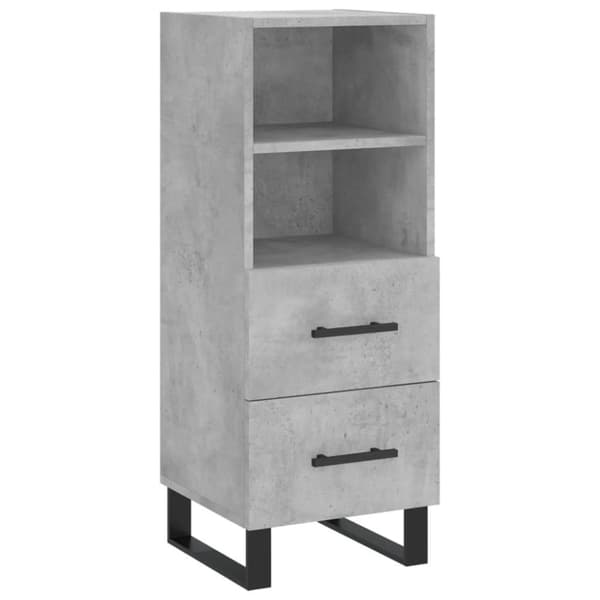 vidaXL skænk 34,5x34x90 cm konstrueret træ betongrå