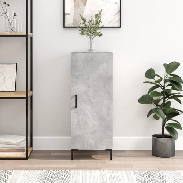 vidaXL skænk 34,5x34x90 cm konstrueret træ betongrå