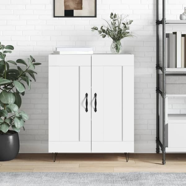 vidaXL skænk 69,5x34x90 cm konstrueret træ hvid