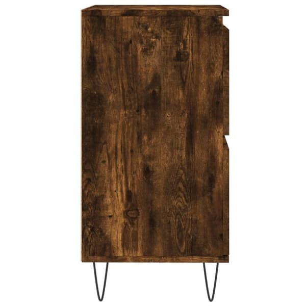 vidaXL Skjenk røkt eik 60x35x70 cm konstruert tre
