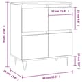 Miniatyrbilde 10 av 11: vidaXL Skjenk røkt eik 60x35x70 cm konstruert tre