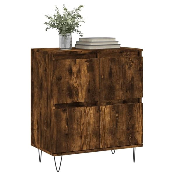 vidaXL Skjenk røkt eik 60x35x70 cm konstruert tre