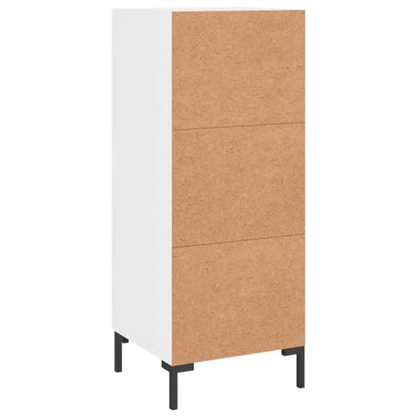 vidaXL Skjenk høyglans hvit 34,5x34x90 cm konstruert tre