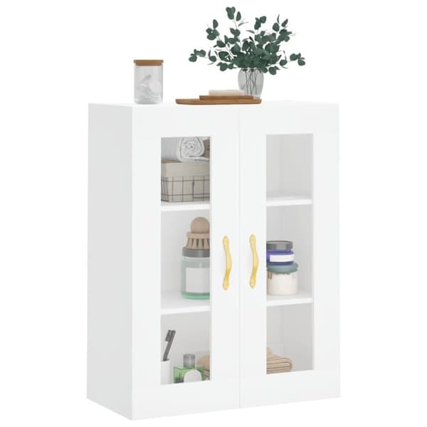 vidaXL Väggskåp vit 69,5x34x90 cm