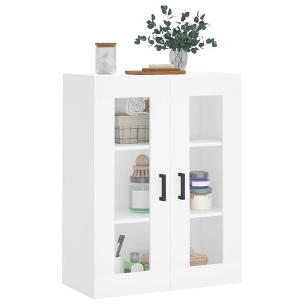 vidaXL Veggskap hvit 69,5x34x90 cm