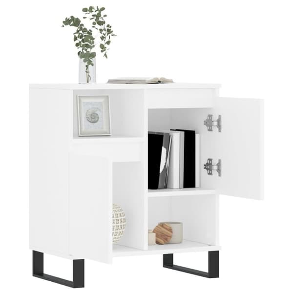 vidaXL Byrå vit 60x35x70 cm konstruerat trä