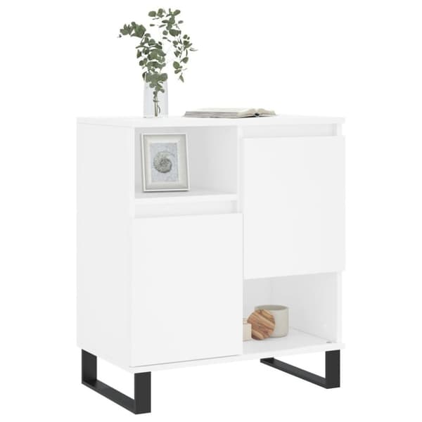 vidaXL Byrå vit 60x35x70 cm konstruerat trä