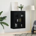 Miniatyrbilde 3 av 11: vidaXL Veggskap svart 69,5x34x90 cm