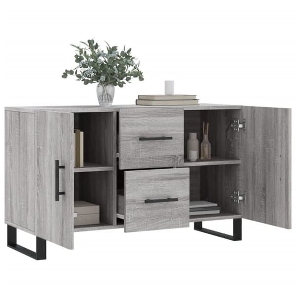 vidaXL Senkki harmaa Sonoma 100x36x60 cm tekninen puu
