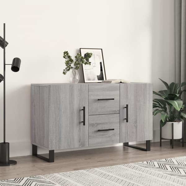 vidaXL Senkki harmaa Sonoma 100x36x60 cm tekninen puu