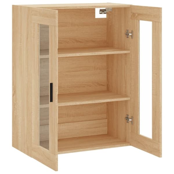 vidaXL væghængt skab 69,5x34x90 cm konstrueret træ sonoma-eg