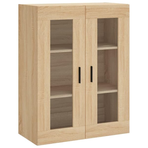 vidaXL væghængt skab 69,5x34x90 cm konstrueret træ sonoma-eg