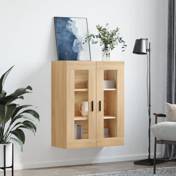 vidaXL Väggskåp sonoma-ek 69,5x34x90 cm