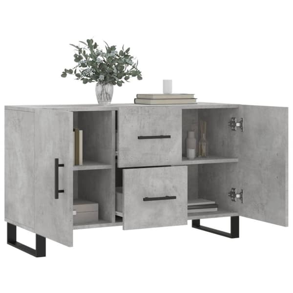 vidaXL Skjenk betonggrå 100x36x60 cm konstruert tre