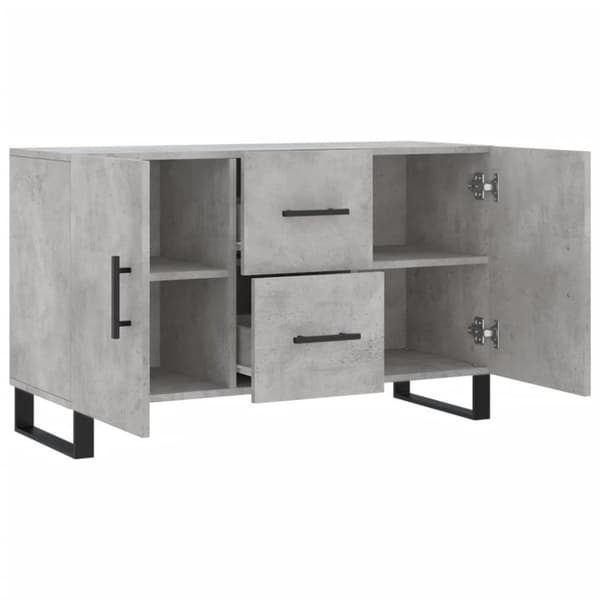 vidaXL Skjenk betonggrå 100x36x60 cm konstruert tre