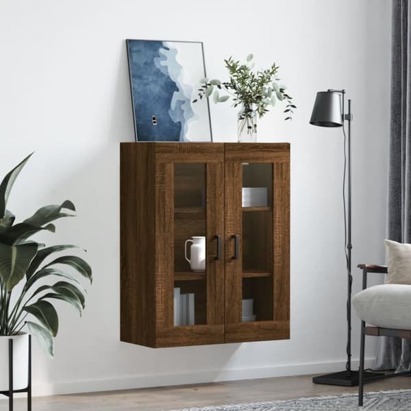 vidaXL Väggskåp brun ek 69,5x34x90 cm