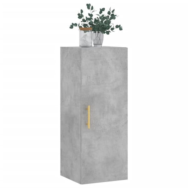 vidaXL vægskab 34,5x34x90 cm konstrueret træ betongrå
