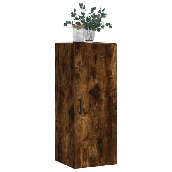 vidaXL vægskab 34,5x34x90 cm røget egetræsfarve