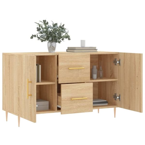 vidaXL skænk 100x36x60 cm konstrueret træ sonoma-eg
