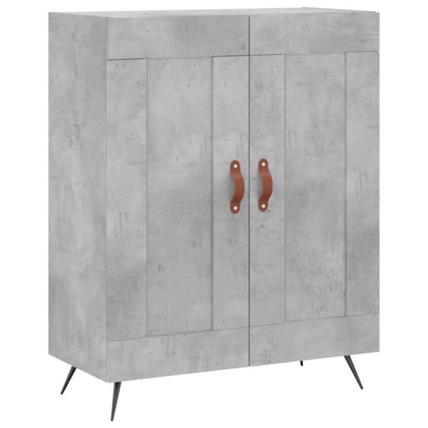 vidaXL Kaappi betoninharmaa 69,5x34x180 cm tekninen puu