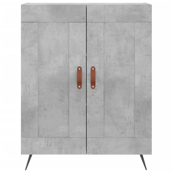 vidaXL Kaappi betoninharmaa 69,5x34x180 cm tekninen puu
