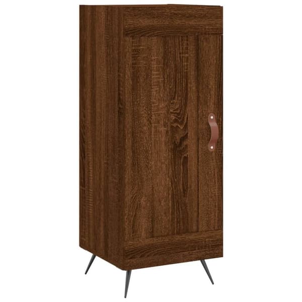 vidaXL skænk 34,5x34x90 cm konstrueret træ brun egetræsfarve