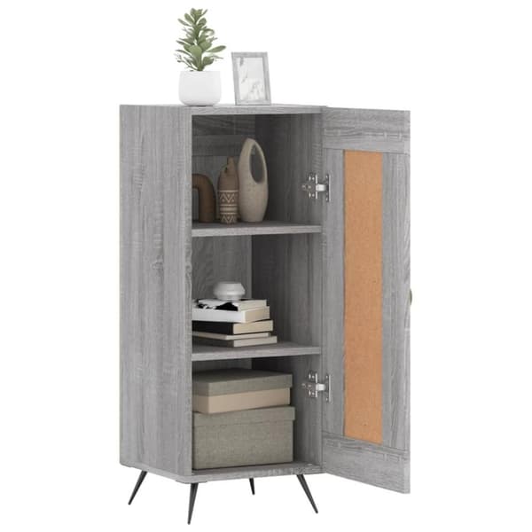 vidaXL skænk 34,5x34x90 cm konstrueret træ grå sonoma-eg