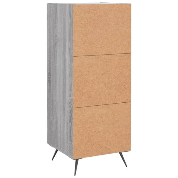 vidaXL skænk 34,5x34x90 cm konstrueret træ grå sonoma-eg