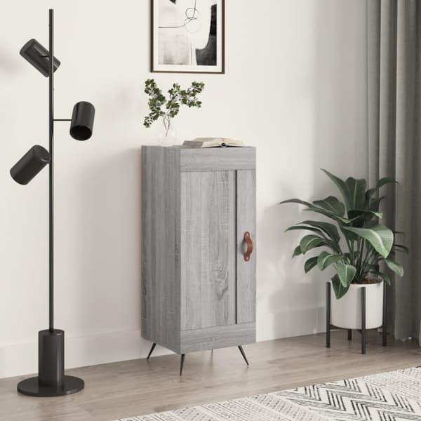 vidaXL skænk 34,5x34x90 cm konstrueret træ grå sonoma-eg