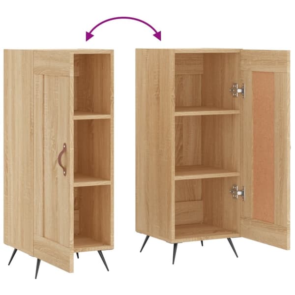 vidaXL skænk 34,5x34x90 cm konstrueret træ sonoma-eg