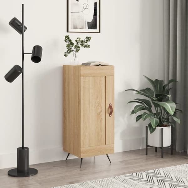 vidaXL skænk 34,5x34x90 cm konstrueret træ sonoma-eg