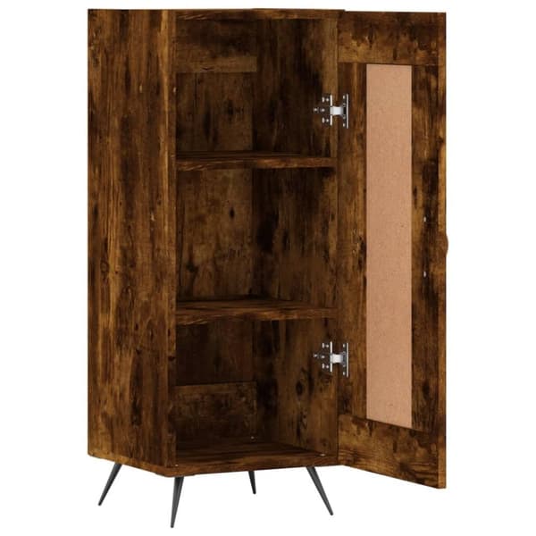 vidaXL Skjenk røkt eik 34,5x34x90 cm konstruert tre