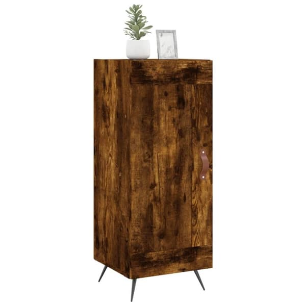 vidaXL Skjenk røkt eik 34,5x34x90 cm konstruert tre