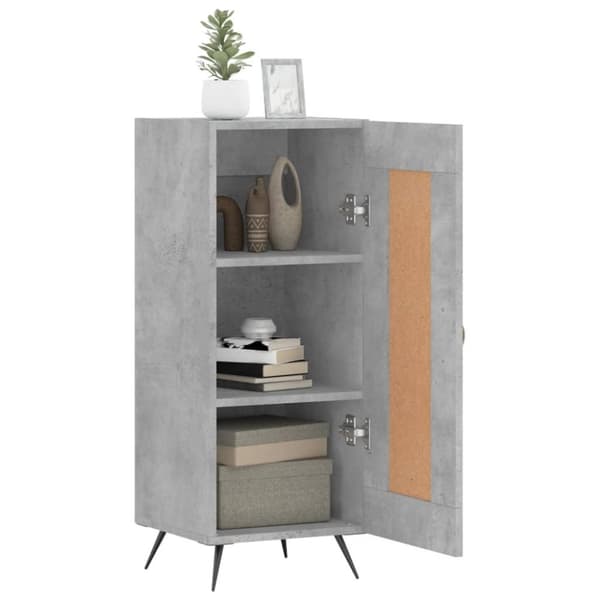 vidaXL Skjenk betonggrå 34,5x34x90 cm konstruert tre