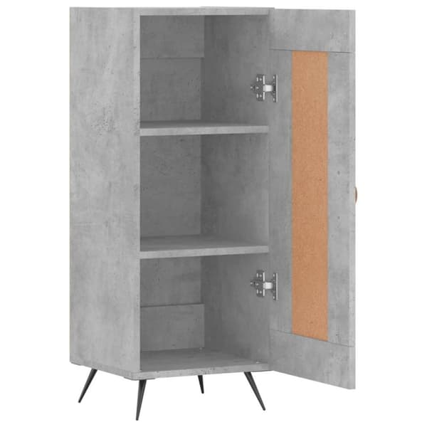 vidaXL Skjenk betonggrå 34,5x34x90 cm konstruert tre