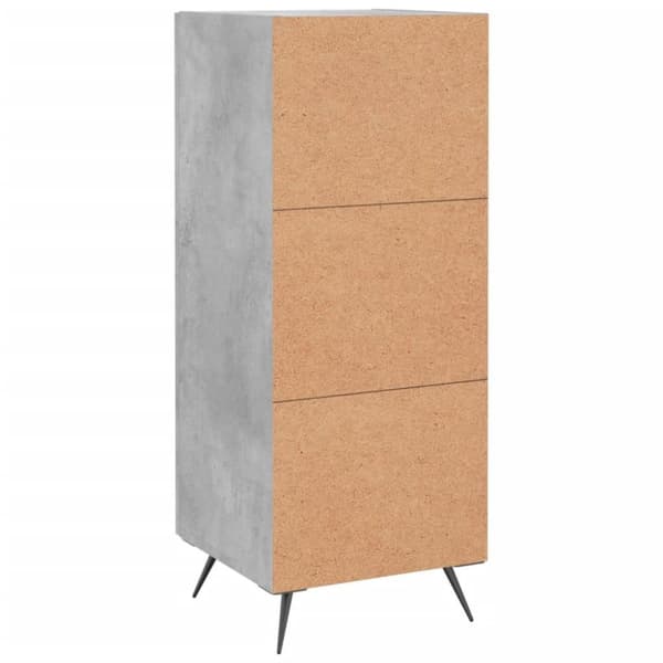 vidaXL Skjenk betonggrå 34,5x34x90 cm konstruert tre