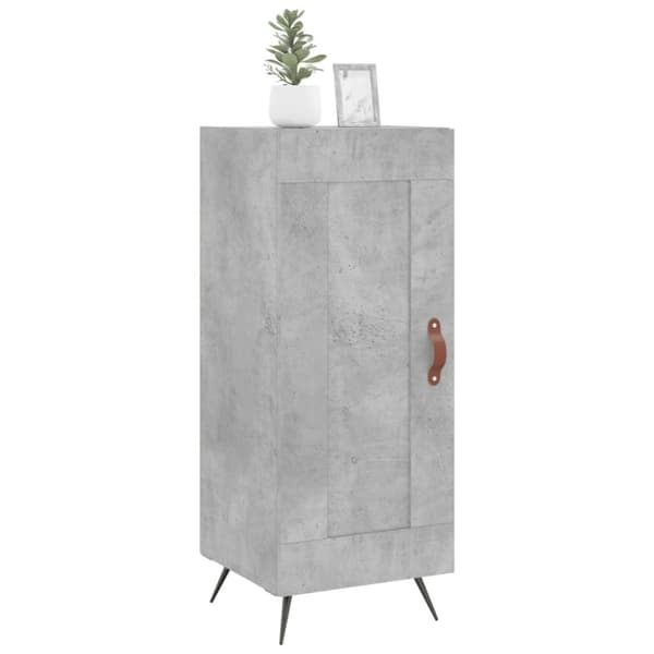 vidaXL Skjenk betonggrå 34,5x34x90 cm konstruert tre