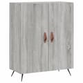 Miniatyrbilde 6 av 11: vidaXL Highboard grå sonoma 69,5x34x180 cm konstruert tre