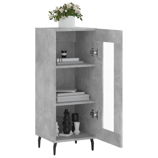 vidaXL Senkki betoninharmaa 34,5x34x90 cm tekninen puu