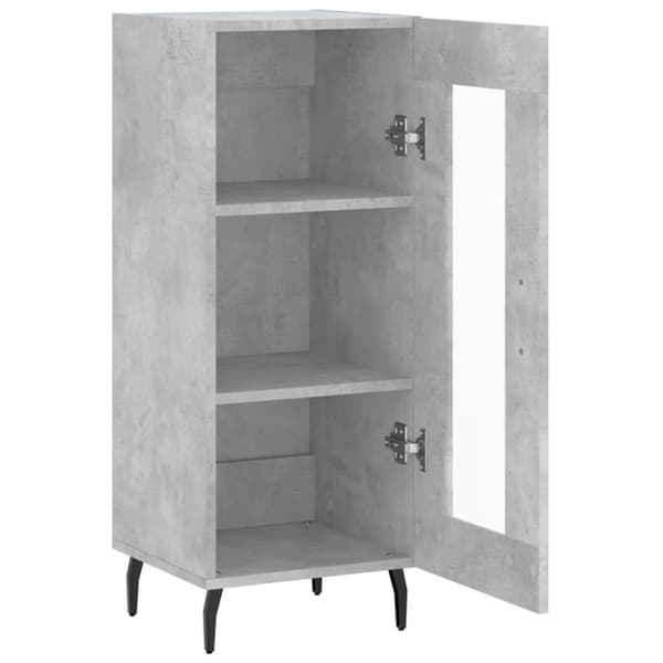 vidaXL Skåp betonggrå 34,5x34x90 cm konstruerat trä