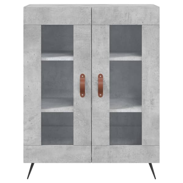 vidaXL Highboard betonggrå 69,5x34x180 cm konstruert tre