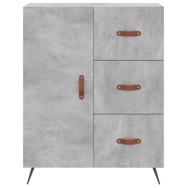 vidaXL højskab 69,5x34x180 cm konstrueret træ betongrå