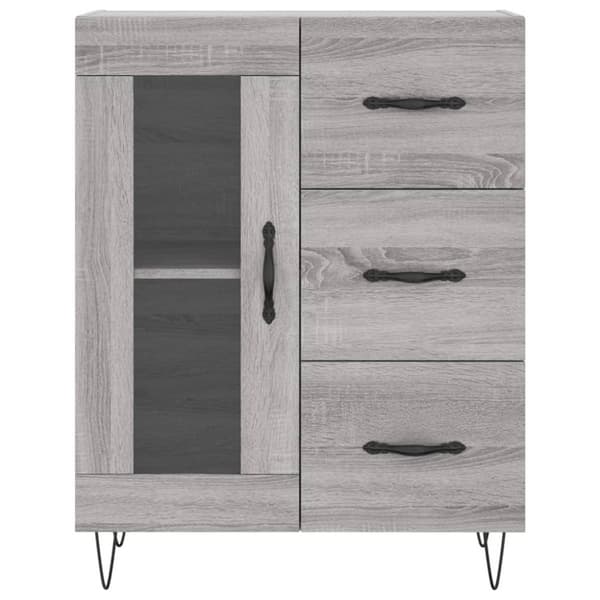 vidaXL Skänk grå sonoma 69,5x34x90 cm konstruerat trä