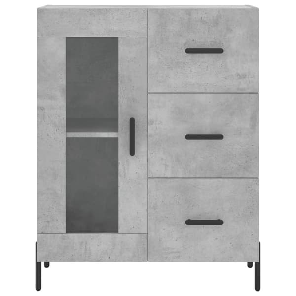 vidaXL Senkki betoninharmaa 69,5x34x90 cm tekninen puu