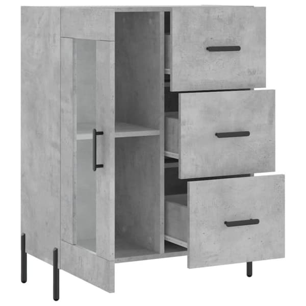 vidaXL Senkki betoninharmaa 69,5x34x90 cm tekninen puu