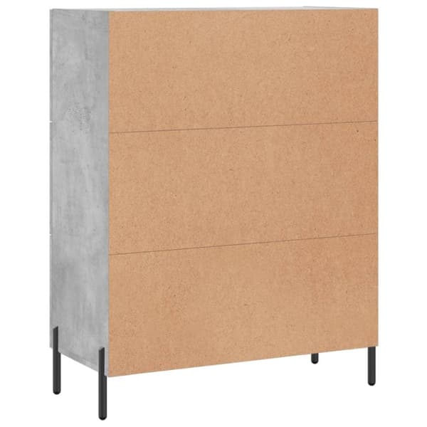vidaXL Senkki betoninharmaa 69,5x34x90 cm tekninen puu