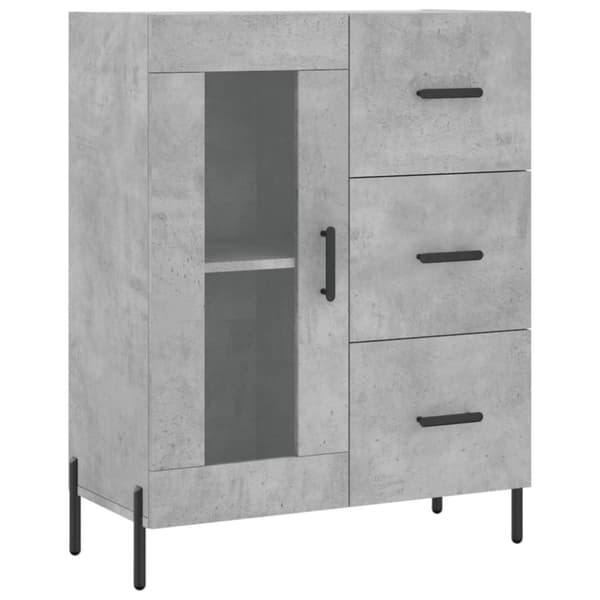 vidaXL Senkki betoninharmaa 69,5x34x90 cm tekninen puu