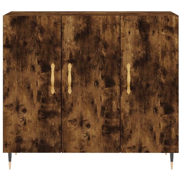 vidaXL Byrå rökfärgad ek 90x34x80 cm konstruerat trä